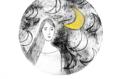 The Dream. Drypoint etching, 10.5 × 10.5 cm, 2016.