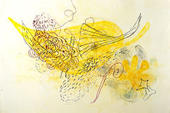 Fertility - Opus5. Monotype collagraphy, 100x70 cm, 2016.