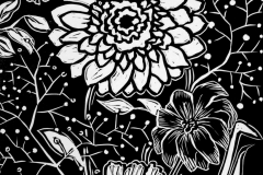 Summer. Linocut, Size of plate 21 x 15 cm, 2016.