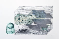 Lielpilsētas pakšķi. Intaglio, 420x297, 2025.