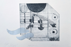 Vējains. Mixed media, 420x297, 2025.